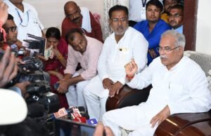 Bilaspur: पूर्व मुख्यमंत्री भूपेश बघेल का आरोप, हरियाणा चुनावों में लोकतंत्र हारा, मशीनों का खेल जीता