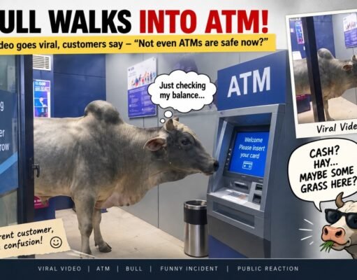 कैश है या घास भी है? राजधानी रायपुर के ATM में घुसा सांड, ग्राहक बोले- यहां भी सुरक्षित नहीं?