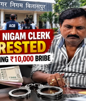 बिलासपुर नगर निगम में ACB की कार्रवाई, 10 हजार रिश्वत लेते क्लर्क गिरफ्तार