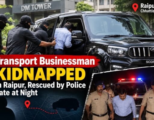 रायपुर में दिनदहाड़े ट्रांसपोर्ट कारोबारी का अपहरण, रात में पुलिस ने सुरक्षित छुड़ाया
